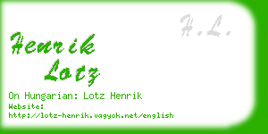 henrik lotz business card